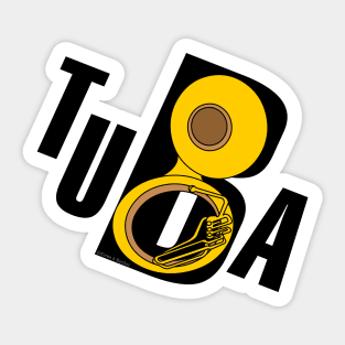 Slanted Tuba Text Sticker